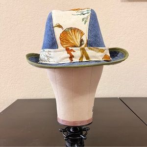 Hand made denim beach hat